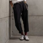 شلوار لینن پیلی دار