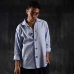 پیراهن لینن راه راه